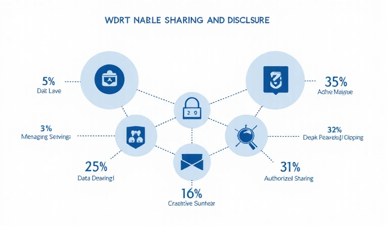 Gráfico de flujo de datos con flechas que muestran el intercambio seguro de información