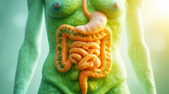 Imagen abstracta de un sistema digestivo saludable